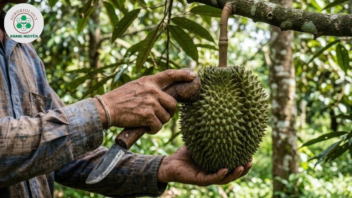 Cách kiểm tra độ già của sầu riêng trước khi thu hoạch
