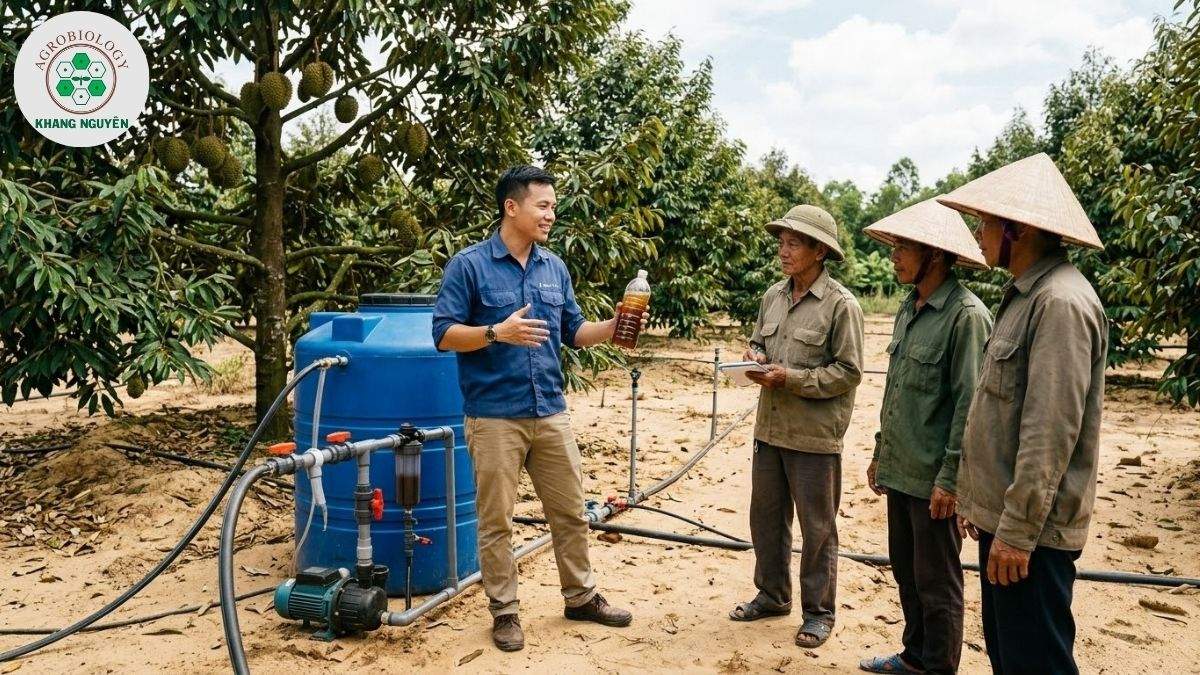 Chuyên gia Khang Nguyên hướng dẫn chăm sóc sầu riêng trên đất cát