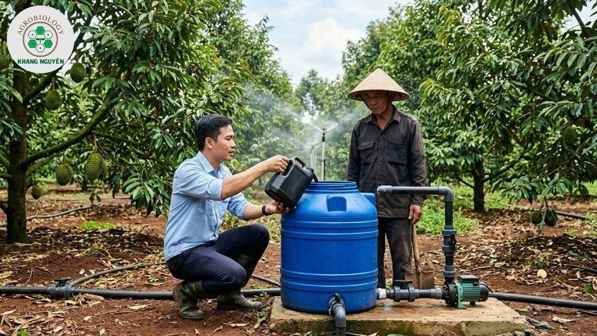 Chuyên gia Khang Nguyên hướng dẫn kỹ thuật hạ phèn cho sầu riêng