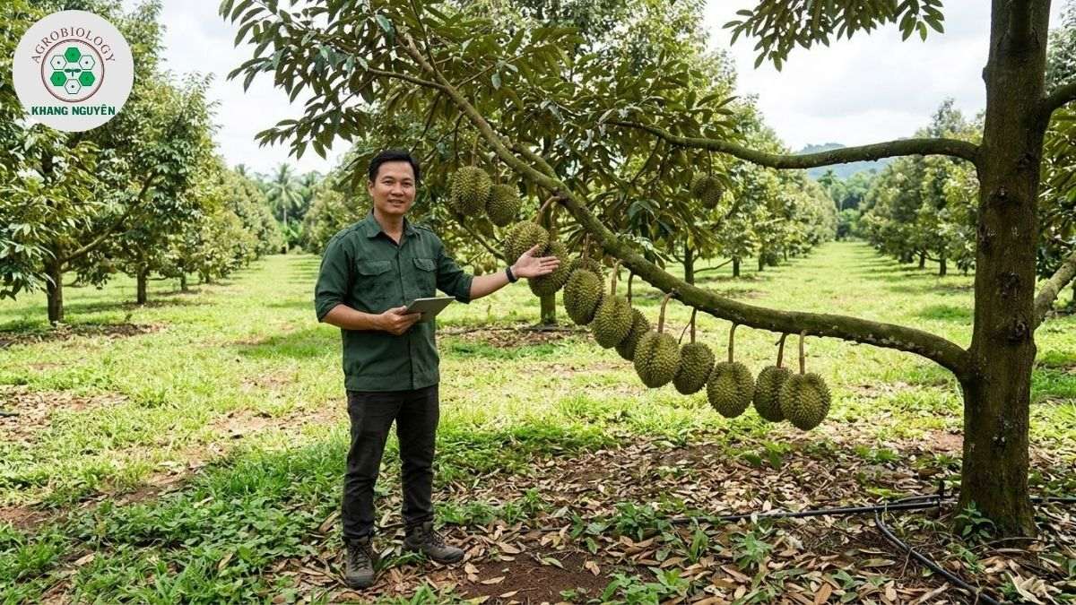 Chuyên gia Khang Nguyên tư vấn quy hoạch mật độ và chăm sóc sầu riêng