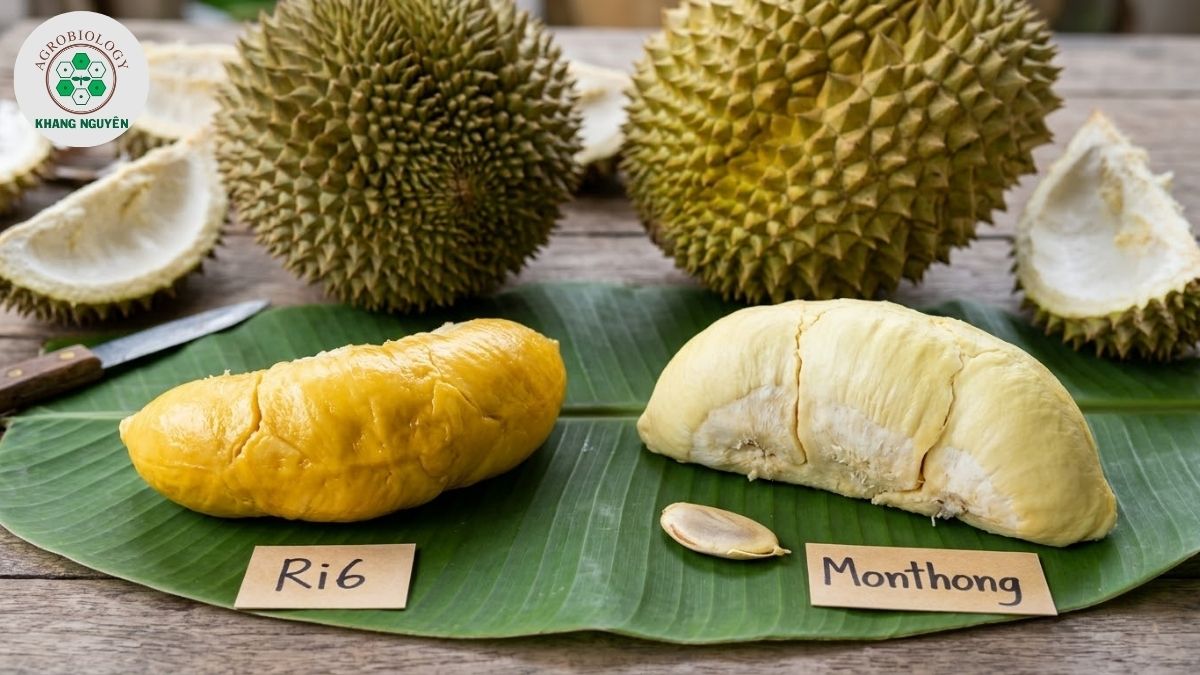 So sánh đặc điểm giống sầu riêng Ri6 và Monthong