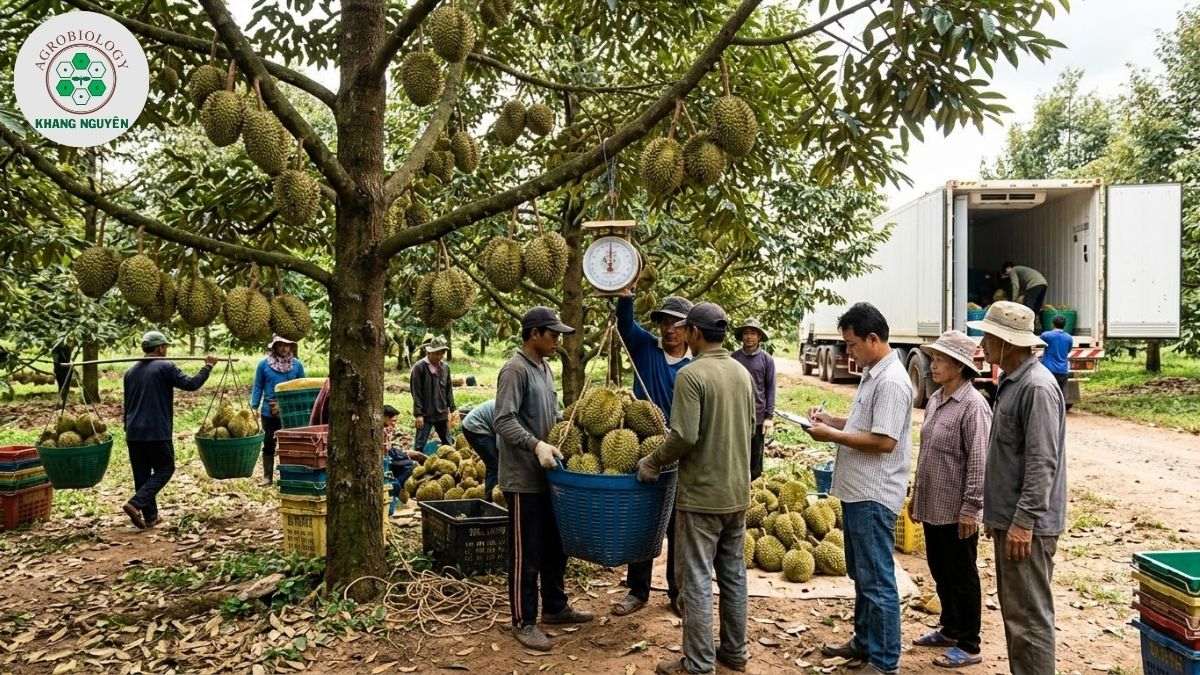 Năng suất và giá trị kinh tế vượt trội của vườn sầu riêng