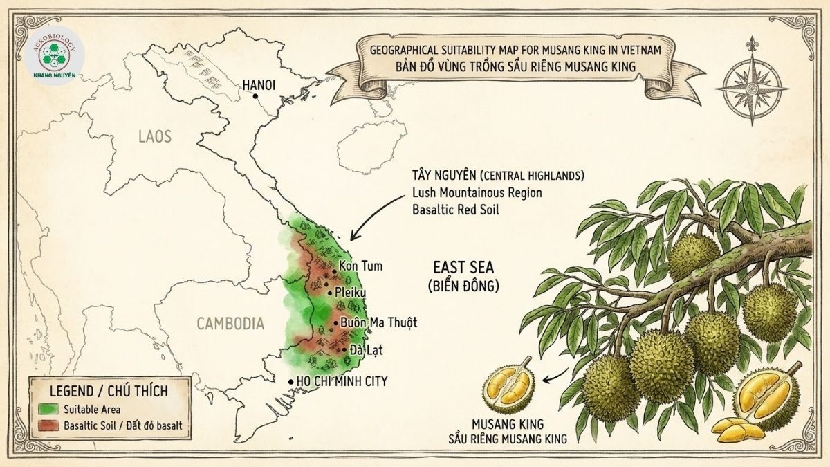 Vùng đất thích hợp nhất để trồng sầu riêng Musang King tại Việt Nam
