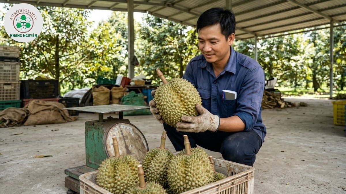 Bộ giải pháp sinh học Khang Nguyên đồng hành cùng nông dân làm giàu từ sầu riêng